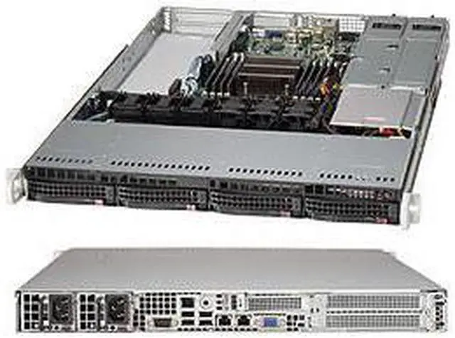 Main image of Supermicro SuperChassis CSE-815TQ-R706WB 700W/750W 1U Rackmount Server Chassis (Black)