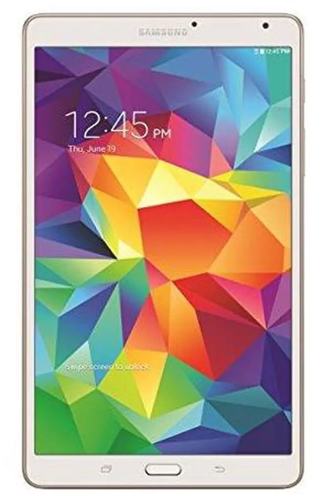 Alt view image 2 of 10 - Samsung Galaxy Tab S SM-T700 Tablet - 8.4" - 3 GB - Samsung Exynos Quad-core (4 Core) 1.90 GHz - 16 GB - Android 4.4 KitKat - 2560 x 1600 - Dazzling White - 16:10 Aspect Ratio - Wireless LAN - ...