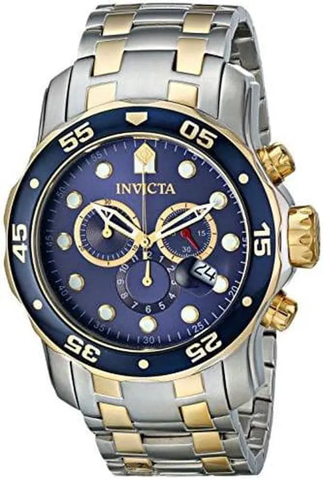 Alt view image 4 of 19 - Invicta  Pro Diver 0077  Stainless Steel Chronograph  Watch