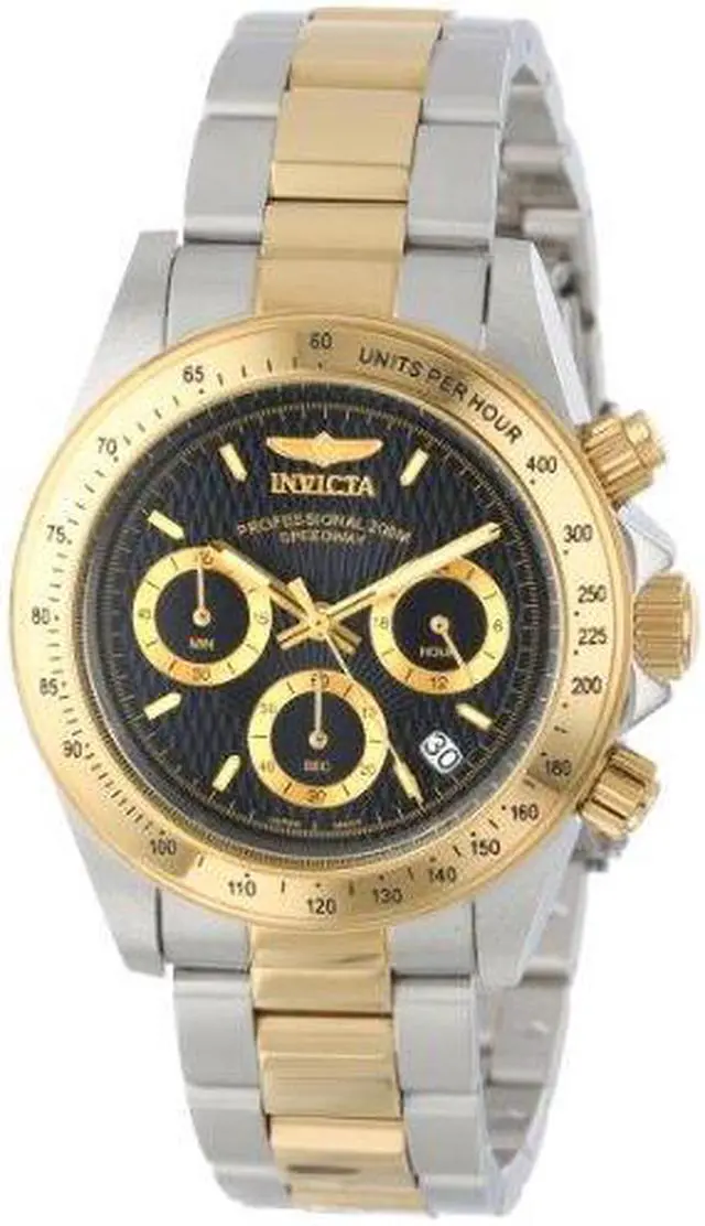 Alt view image 3 of 3 - Invicta Speedway Men's 39.5mm Chronograph Gold Tone Steel Bracelet Watch 9224