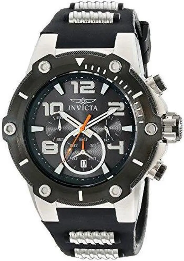 Alt view image 5 of 5 - Men's Speedway Chrono Black Silicone and Dial