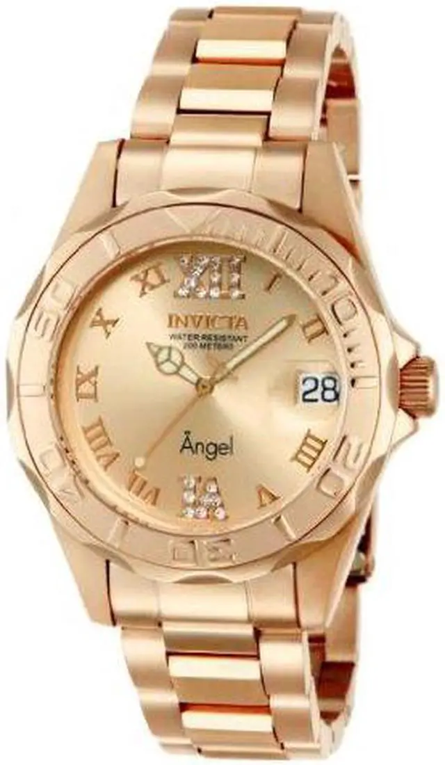 Alt view image 3 of 4 - Invicta Women's 14398 Angel Quartz 3 Hand Rose Gold Dial Watch