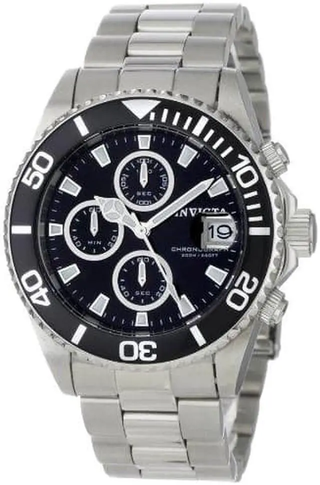 Alt view image 4 of 12 - Invicta  Pro Diver 1003  Stainless Steel Chronograph  Watch