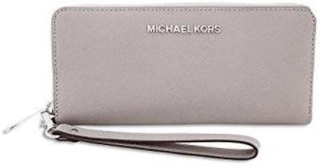 Michael Kors Jet Set Travel Saffiano Continental Wallet Pearl