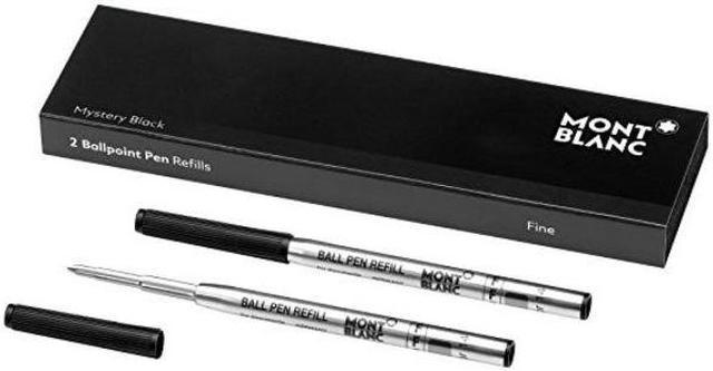 MONTBLANC 2 REFILL PENNA A SFERA (F) MYSTERY BLACK (NERO) 116189 … 