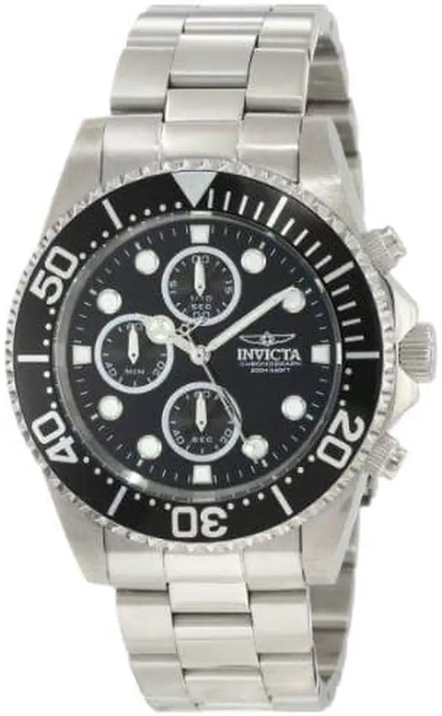Alt view image 5 of 12 - Invicta  Pro Diver 1768  Stainless Steel Chronograph  Watch