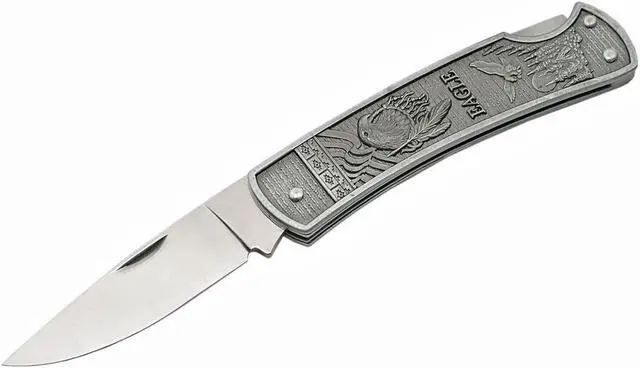Alt view image 2 of 3 - Szco Supplies 211181-EG Eagle Embossed Folding Knife CN211181EG SZCO Supplies