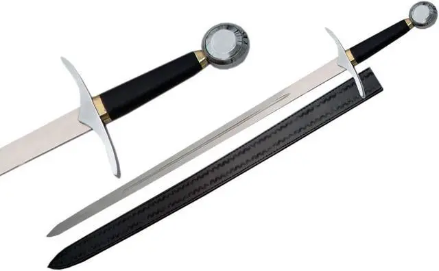 Main image of Medieval Long Sword | 41.75" Overall Silver Blade Knight Replica Reenactment