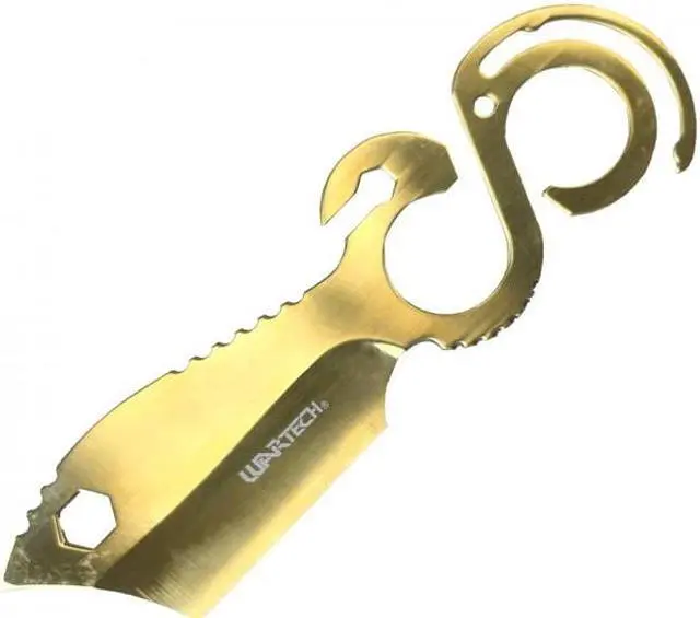 Main image of Fantasy Hunting Knife Wartech Tactical 6.5" Gold Dragon Fixed-Blade + Sheath