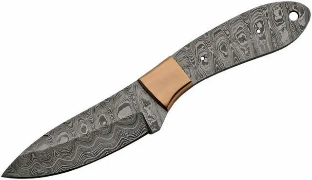Main image of Blade Blank | 8" Overall Damascus Steel Blade Hunter Skinner Knife Maker