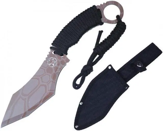 Main image of Tactical Knife | Wartech 5" Tan Skull Blade Military Combat Paracord + Sheath