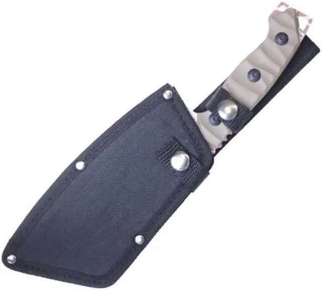 Alt view image 3 of 4 - Tactical Knife | Wartech 10.5" Overall Full Tang Tan Military Combat Cleaver