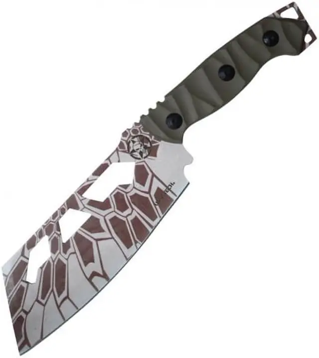 Alt view image 2 of 4 - Tactical Knife | Wartech 10.5" Overall Full Tang Tan Military Combat Cleaver