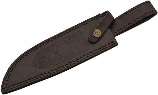 Alt view image 3 of 3 - Bowie Knife | 7.5" Blade Classic Clip Point Hunter Skinner + Leather Sheath
