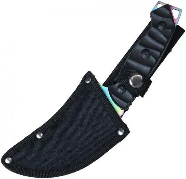 Alt view image 4 of 5 - Tactical Knife | Wartech 8.5" Overall Full Tang Rainbow Hawkbill Gut Hook Blade