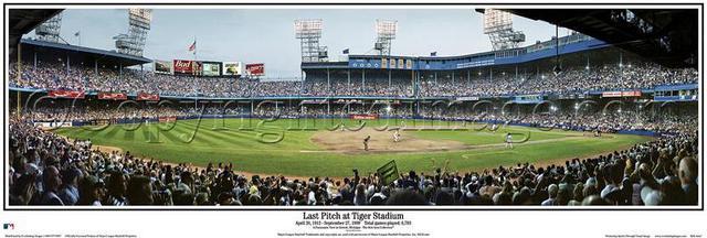 Detroit Tigers: Tiger Stadium Behind Home Plate Mural - Officially