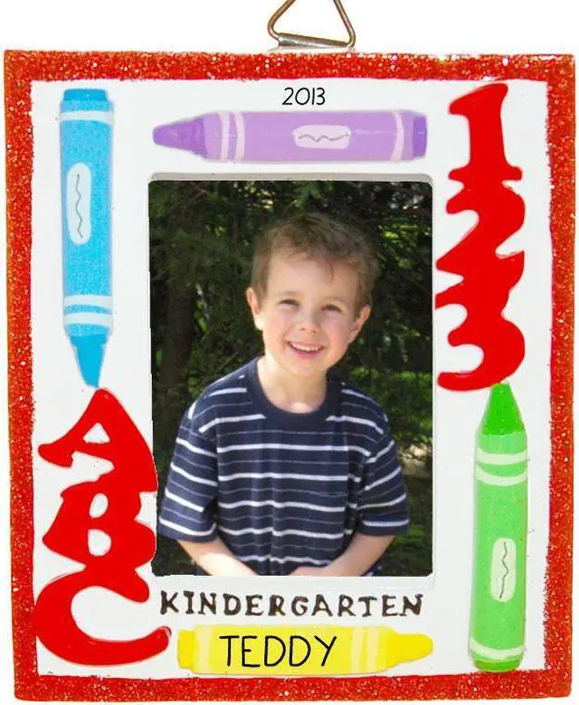 Main image of Kindergarten Photo Frame Personalized Christmas Tree Ornament