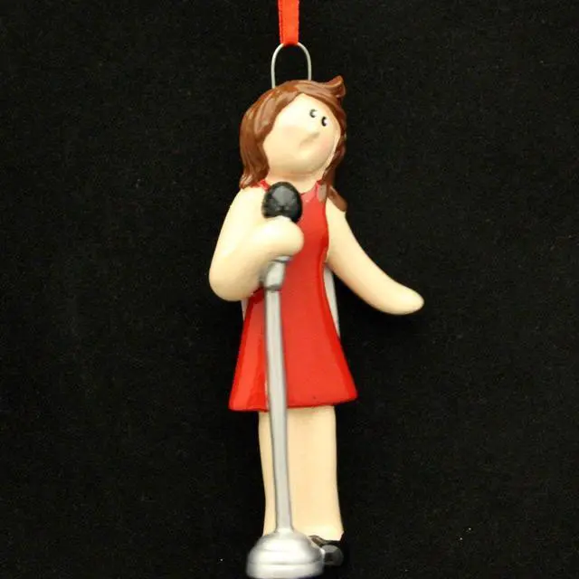 Main image of Singer Girl Personalized Christmas Tree Ornament
