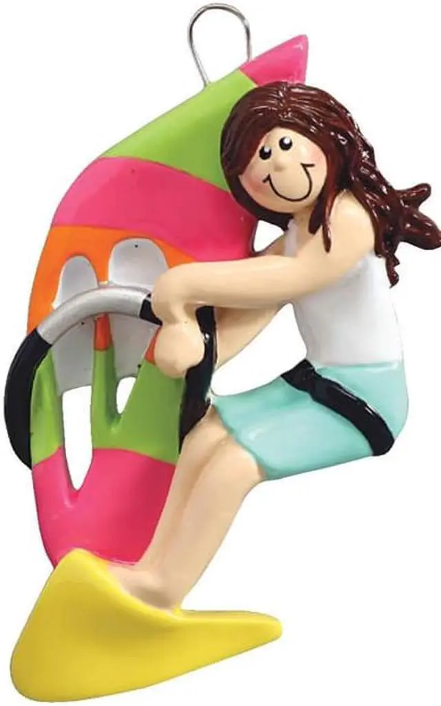 Main image of Para Sailing Girl Personalized Christmas Tree Ornament