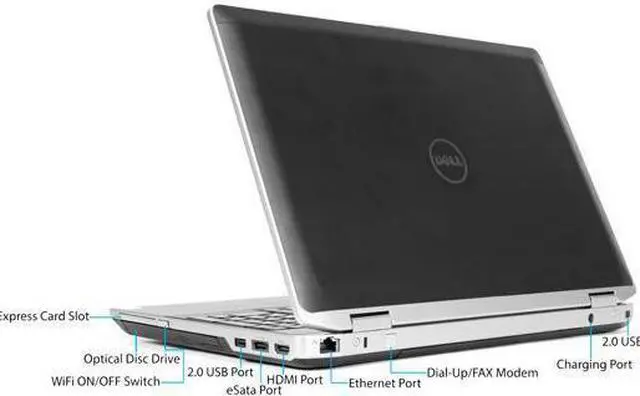 Alt view image 7 of 7 - Dell Latitude E6530 3rd Generation QUAD CORE i7-3720qm 2.6GHz - 16gb RAM - 256GB SSD - 15.6" LCD HD Screen . - DVD-RW - Windows 10 Pro