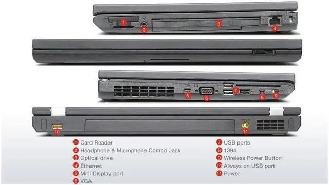 Alt view image 2 of 5 - Lenovo Thinkpad T530 - i7 2.9 GHz 16GB Memory 2TB SSD - 15.6" HD Screen - Windows 10 Pro 64 - Webcam