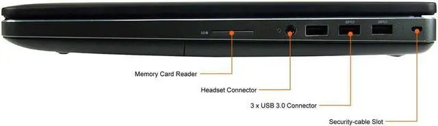 Alt view image 4 of 6 - Dell Precision 7510 15.6" FHD i7-6820HQ 2.7GHz Quad Core 16GB 256gb SSD NVIDIA M1000 Graphics Webcam 15.6" FHD Screen 1920x1080 Windows 10 Pro - Great Workstation for Gaming
