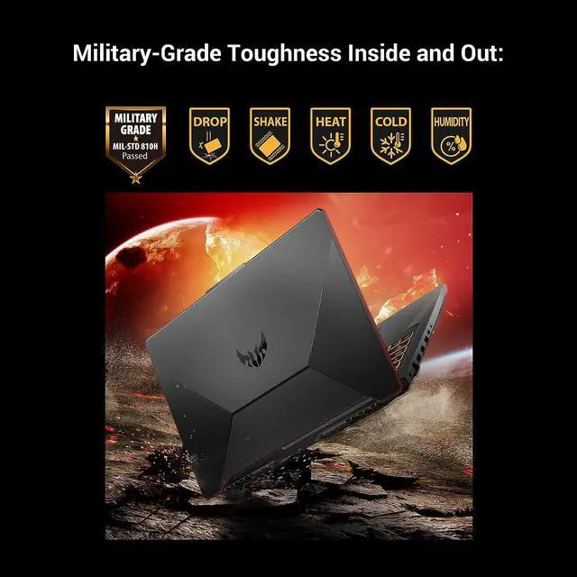 Alt view image 5 of 6 - 2023 Asus TUF A17 FA706IH 17.3" FHD IPS 144Hz Premium Gaming Laptop, AMD 6-Core Ryzen 5 4600H upto 4.0GHz, 32GB RAM, 1TB PCIe SSD, NVIDIA GeForce GTX 1650, RGB Keyboard, Windows 11 Pro, Black
