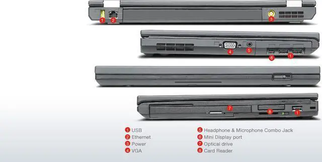 Alt view image 4 of 5 - Lenovo Thinkpad T430 - i7-3520M 2.9GHz - 16GB Memory - 512 GB SSD - 14" HD Windows 7 Pro 64 - 1 YEAR WARRANTY