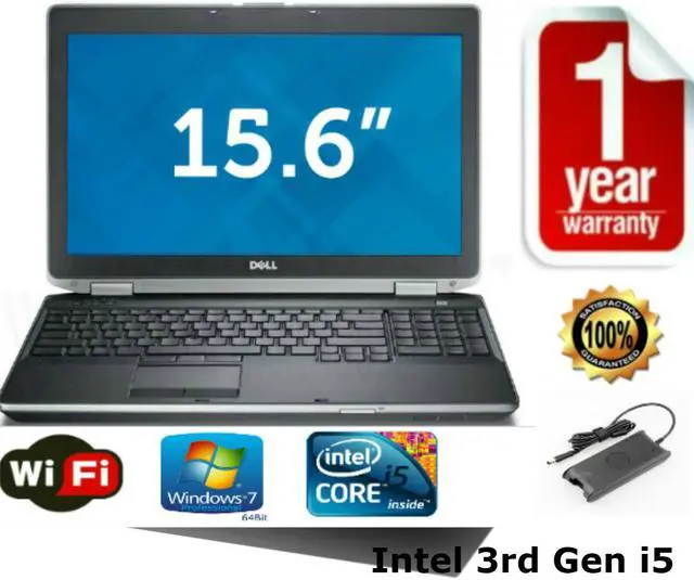 Main image of Dell Latitude E6530 3rd Generation i5 2.6GHz - 16gb RAM - 500GB Hard Drive - 15.6" LCD Screen 1366x768 Res. -  WEBCAM - BLUETOOTH  Windows 7 HOME 64 - - 1 YEAR WARRANTY