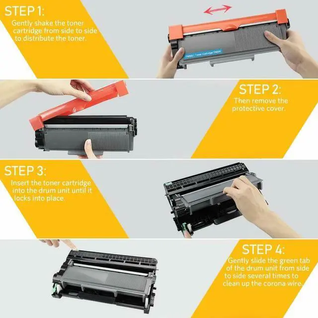 Alt view image 2 of 3 - Compatible Toner Cartridge and Drum Unit Set Replacement for Brother TN660 TN630 DR630 (1 Drum + 4 Toner) for HL-L2340DW L2380DW HL-L2300D L2320D MFC-L2700DW L2740DW L2720DW DCP-L2540DW
