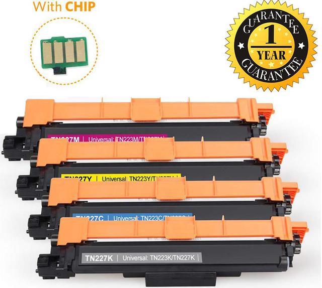 New (With Chip) Compatible Toner Cartridge Replacement for Brother TN223  TN227 TN-223 (KCMY, 4-Pack),for use in Brother Color LaserJet HL-L3270CDW  HL-L3290CDW HL-L3210CW MFC-L3710CW MFC-L3750CDN 