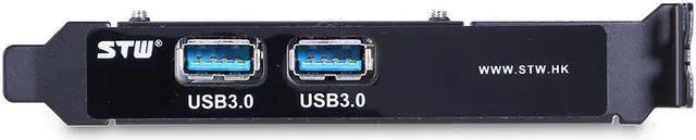 Alt view image 3 of 6 - STW 2 Port USB 3.0 to Pci-e PCI Express Card Adapter Converter Motherboard 20 Pin Connector