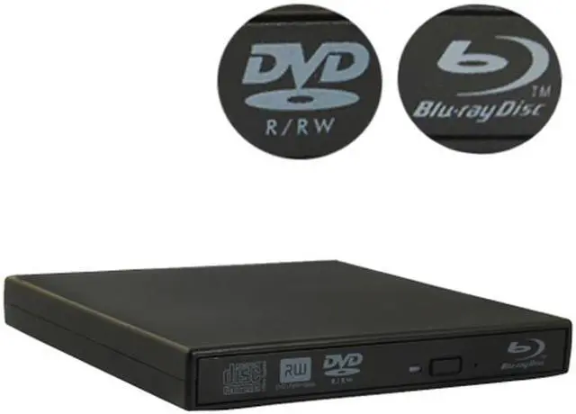 Alt view image 4 of 4 - Black Slim External USB Blu-Ray Player, External USB DVD RW Laptop Burner Drive