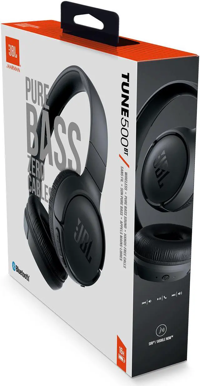 Alt view image 20 of 20 - JBL TUNE 500BT Wireless On-ear Headphones, Black
