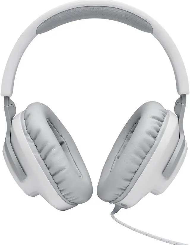 Alt view image 4 of 19 - JBL QUANTUM 100 Circumaural Gaming Headset, White