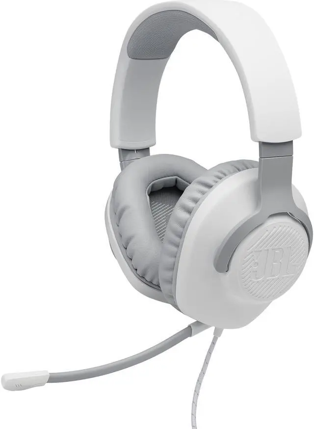 Alt view image 3 of 19 - JBL QUANTUM 100 Circumaural Gaming Headset, White