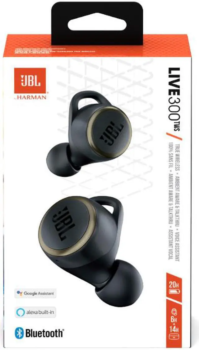 Alt view image 13 of 20 - JBL LIVE 300TWS True Wireless In-ear Headphones with Voice Assistant - Black - JBLLIVE300TWSBLKAM