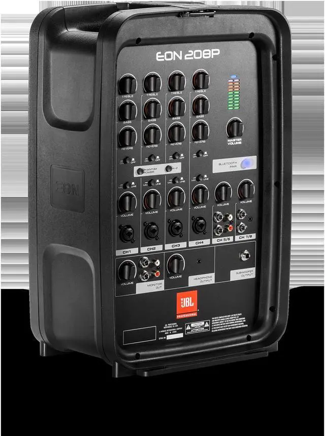 Alt view image 17 of 20 - JBL EON208P Personal PA System, Includes 2x 8" JBL Two-way Speakers and 8-Channel Mixer