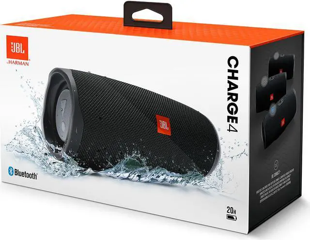 Alt view image 12 of 20 - JBL Charge 4 Portable Bluetooth Speaker (Blue)