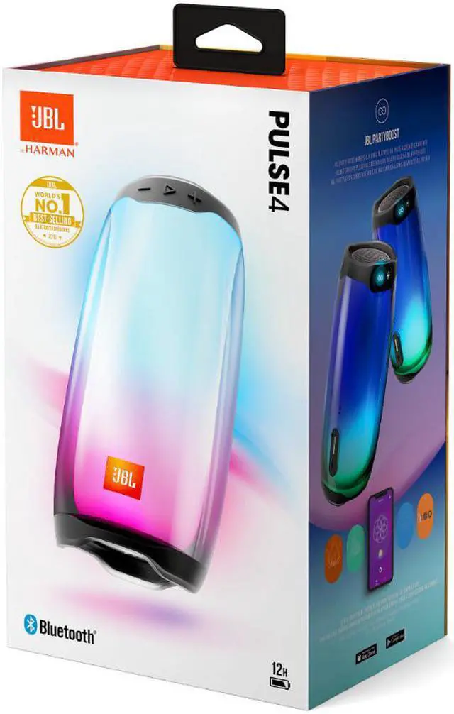 Alt view image 20 of 20 - JBL Pulse 4 Portable Bluetooth Speaker (Black)
