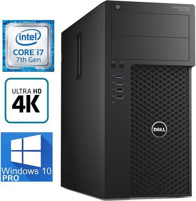 Dell Precision T3620 Workstation - 7th gen Intel i7-7700 Quad Core upto  4.20GHz, 16GB DDR4, 256GB SSD+1TB HDD, USB 3.1, 4K HDMI, Display Port,  Intel