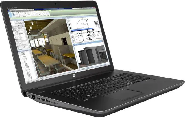 Alt view image 3 of 11 - HP ZBook 17 G3 17.3" HD+ Business Laptop - Intel Core i7-6820HQ 2.70GHz, 16GB DDR4, 512GB SSD, NVIDIA Quadro M1000 2GB Video, Webcam, Windows 10 Professional 64-bit
