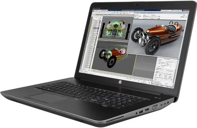 Alt view image 2 of 11 - HP ZBook 17 G3 17.3" HD+ Business Laptop - Intel Core i7-6820HQ 2.70GHz, 16GB DDR4, 512GB SSD, NVIDIA Quadro M1000 2GB Video, Webcam, Windows 10 Professional 64-bit