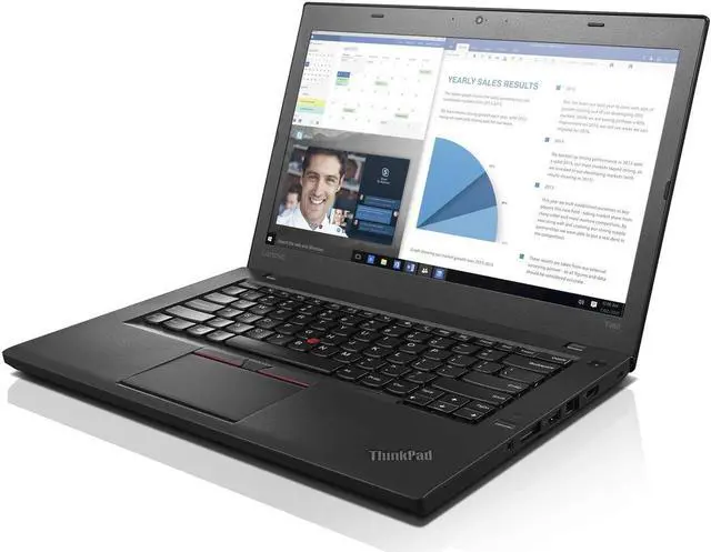 Alt view image 5 of 6 - Lenovo ThinkPad T460 14" HD Laptop - Intel Core i5-6200u (Upto 2.80GHz), 8GB DDR4, 256GB SSD, WebCam, 802.11 a/c + BT 4.1, HDMI, Windows 10 Pro 64-Bit