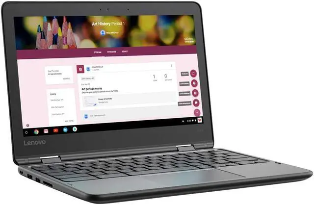 Alt view image 5 of 7 - Lenovo 300e 11.6" 2-in-1 TouchScreen Chromebook - MediaTek MT8173c Quad-Core 2.10GHz - 4GB RAM - 32GB SSD - WebCam - WiFi+BT - Chrome OS
