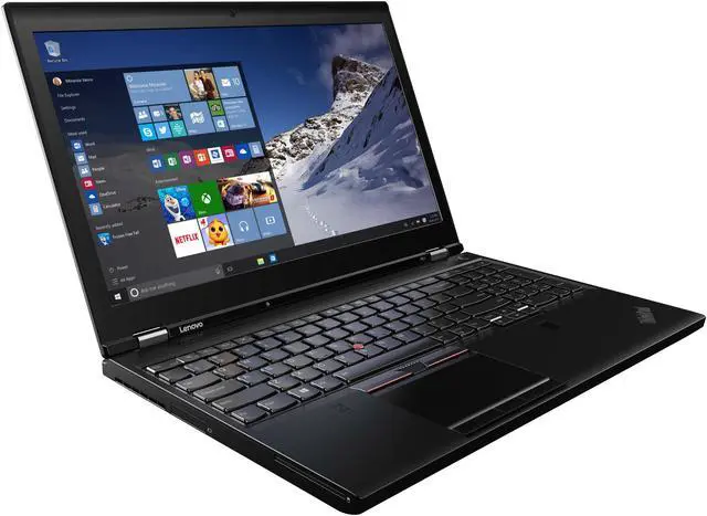 Alt view image 2 of 7 - Lenovo ThinkPad P51 15.6" FHD Mobile Workstation - Intel Core i7-7700HQ Quad-core (speeds upto 3.80 GHz), 64GB DDR4, 512GB SSD, Nvidia Quadro M1200 4GB, WebCam, Windows 10 Pro 64-bit (English)