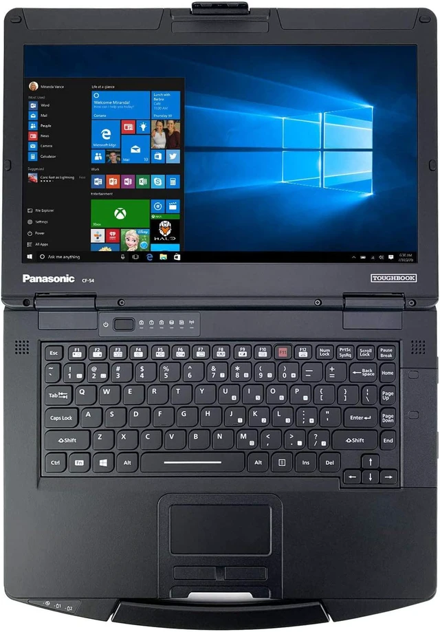 Alt view image 4 of 7 - Panasonic Toughbook CF-54 Touchscreen Laptop - Intel Core i5-6300U@2.40GHz, vPro, 14.0” MultiTouch FHD 1920x1080, 256GB SSD, 8GB RAM, WiFi+BT, Backlit Keyboard, 4G LTE, Webcam, DVDRW, Win 10 Pro x64