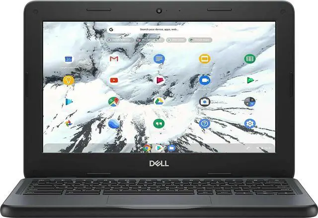 Alt view image 3 of 7 - Dell 3100 2-in-1 11.6-inch Touchscreen Chromebook Laptop - Intel Celeron N4000, 4GB Ram, 32GB SSD, Webcam, USB Type-C, USB 3.1, Wireless 802.11AC 2x2 + BT 5.0, ChromeOS