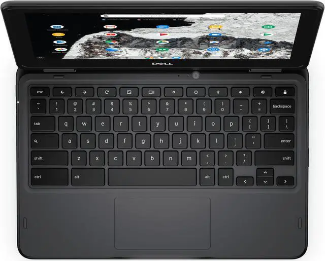 Alt view image 6 of 7 - Dell 3100 2-in-1 11.6-inch Touchscreen Chromebook Laptop - Intel Celeron N4000, 4GB Ram, 32GB SSD, Webcam, USB Type-C, USB 3.1, Wireless 802.11AC 2x2 + BT 5.0, ChromeOS