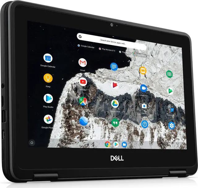 Alt view image 6 of 7 - Dell 3100 Touchscreen 2-in-1 Grade A Chromebook - Intel N4000, 4GB Ram, 32GB SSD, Webcam, USB Type-C, USB 3.1, Wireless 802.11AC 2x2 + BT 5.0, 11.6-inch HD Display, ChromeOS (AUE June 2027)